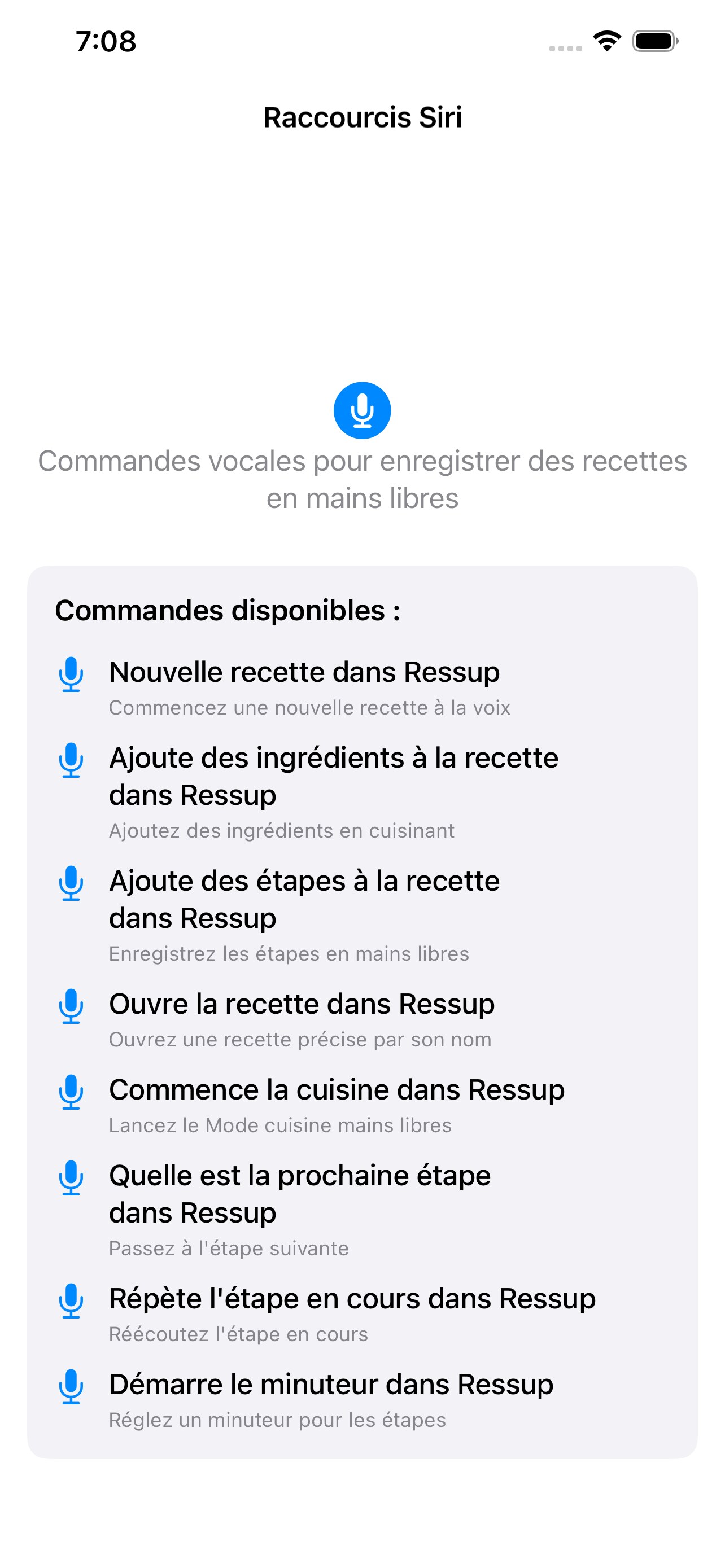 Intégration de Siri pour le contrôle vocal pendant la cuisine