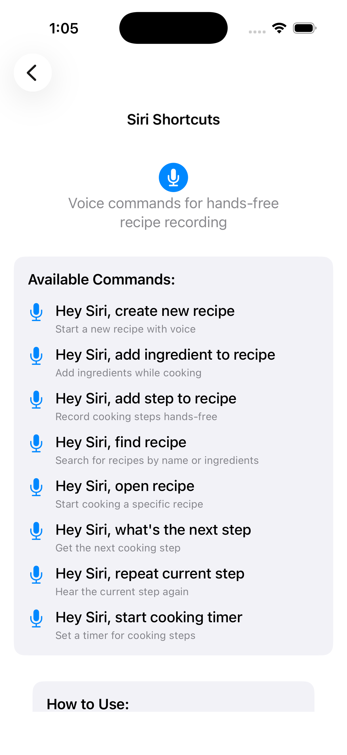 Siri integration for hands-free cooking
